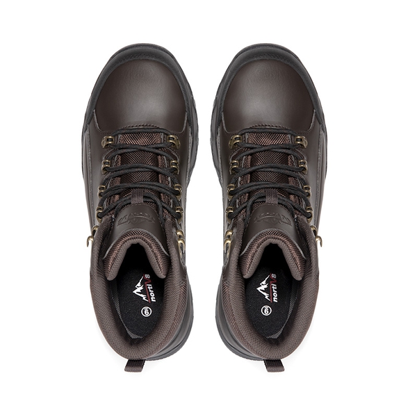Men's Steel Toe Puncture-Resistant Work Boots - DARK BROWN - 6